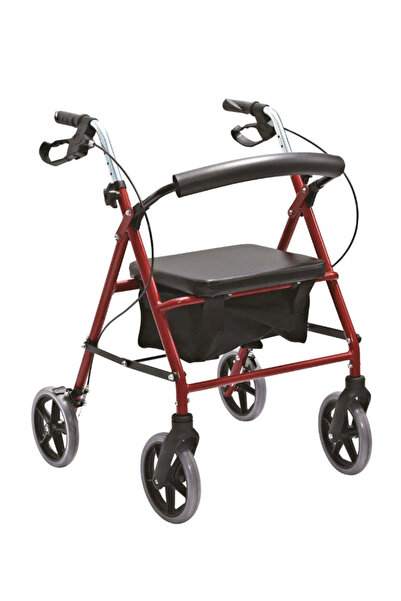 Life Net Medikal Rolatör 4Tekerlekli Yürüteç frenli Oturma Apartalı 130 Kg Ta...