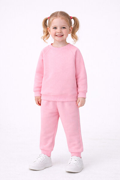 Verscon Girl Boy Child 3 Thread Ş Fleece-Lined Bottom Top Set 9 Months - 4 Years