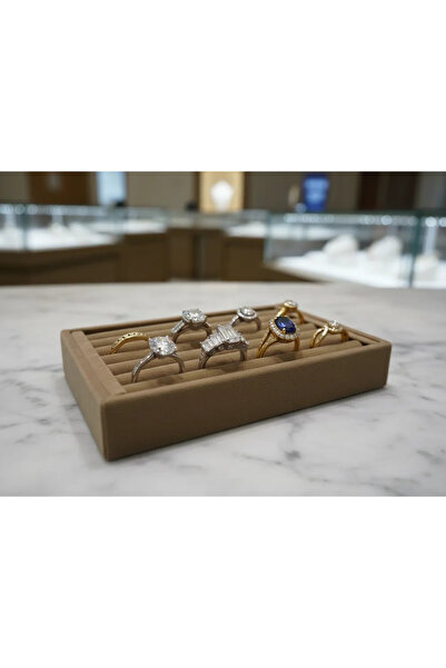 MeGass Dekor إنتاج محلي صغير الحجم من قماش الجلد المدبوغ لون بني 22.5/14.5 سم...