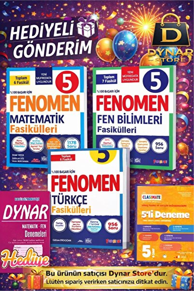 Fenomen Yayıncılık FENOMEN 5.SINIF MATEMATIK FEN TÜRKÇE FASİKÜLLERİ 2026 DYNA...