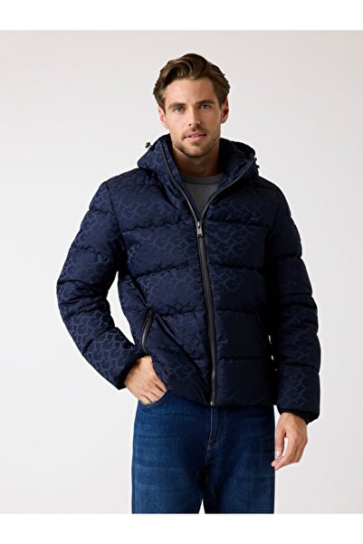 Guess Men's Navy Blue Coat