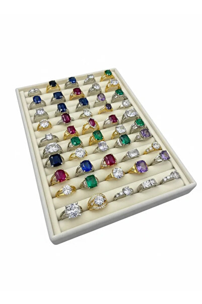 MeGass Dekor Domestic Production Large Size Suede Fabric Cream Color 34 cm / ...