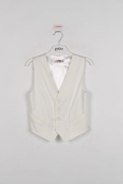 incity Світло-бежевий жилет для хлопчика