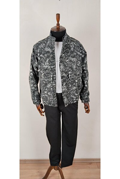 MODA Patterned Coat with Pocket Details