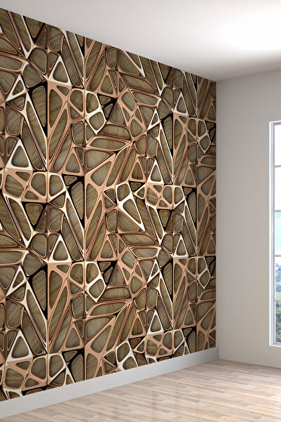 dreamwall 3D Geometrik Şekil Desenli Silinebilir Tekstil Duvar Kağıdı