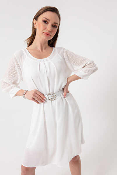 Lafaba Men's White Belted Mini Dress