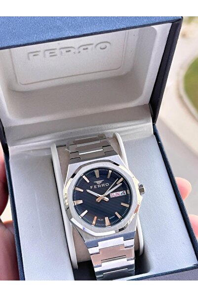 FERRO Çelik Kordon Nişan Ve Damat Saati Olarak ITALIAN DESIGN 3 Atm Erkek Kol...