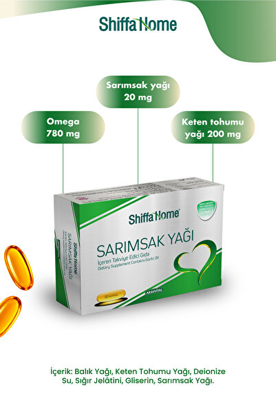 Shiffa Home Aksuvital Sarımsak Yağı 1000 mg 30 Kapsül