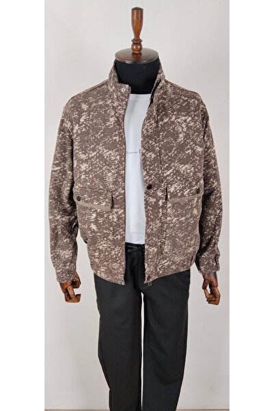 MODA Patterned Coat with Pocket Details