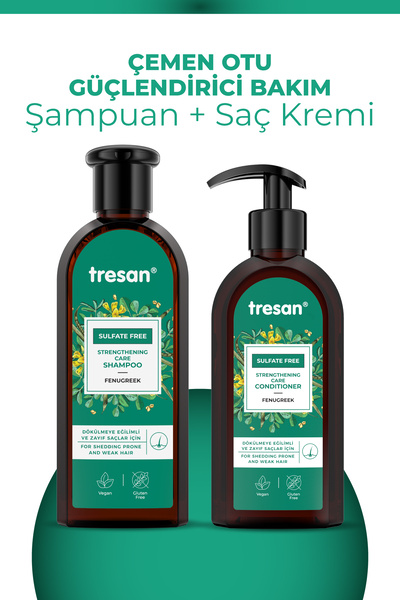 Tresan Çemen Otu Güçlendirici Sülfatsız Bakım Şampuanı 300 ml Ve Saç Kremi 30...