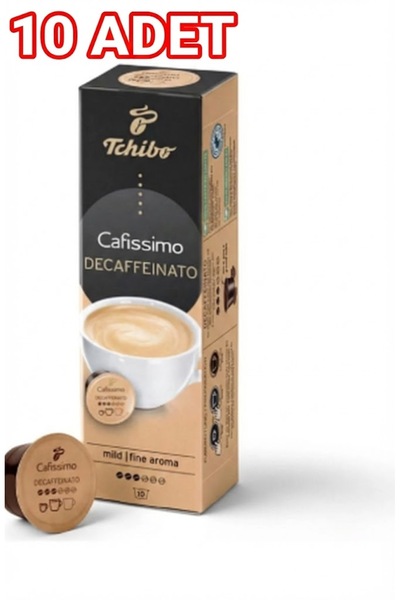 Tchibo Cafissimo Decaffeinato | Kafeinsiz Kapsül Kahve 70 G (10’lu Paket) | C...