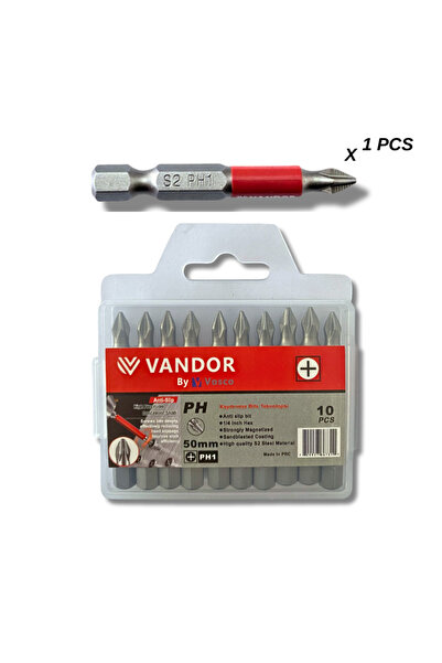 Vandor Anti Slip Bit Kaydırmaz Bits S2 Yüksek Kalite Çelik PH1 50 - 729927867311
