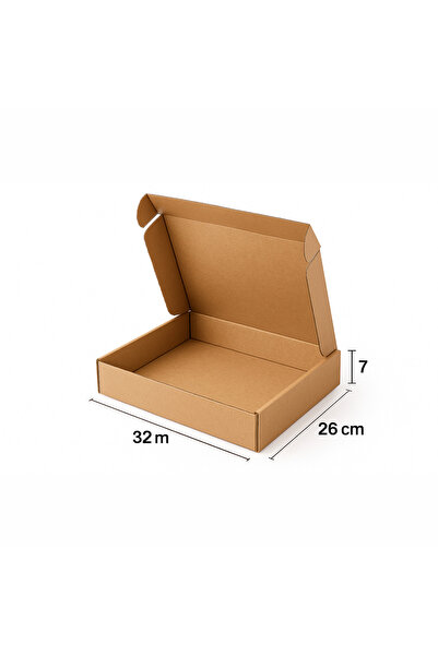 Aspak 32x26x7 Cm E-ticaret Kutusu -kraft Kutu-25 Adet