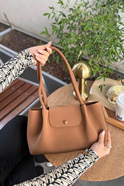 bahwar Yumuşak Süet Dokulu Minimal Omuz Çantası