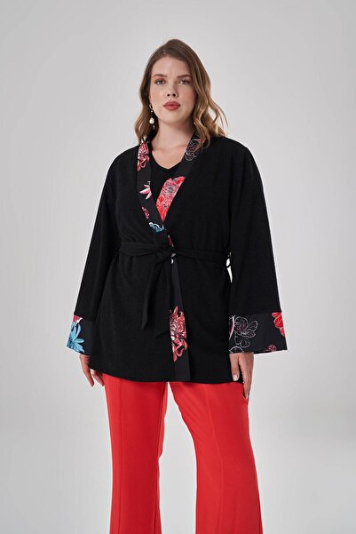 Mizalle Desen Garnili Kimono