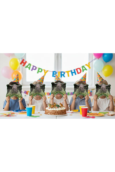 Genel Markalar VAHŞİ JURASSİC DİNAZOR MASKE 6 ADET MEVCUT