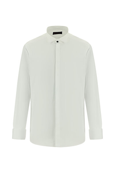 Abdullah Kiğılı Ata Collar Classic Cotton Shirt