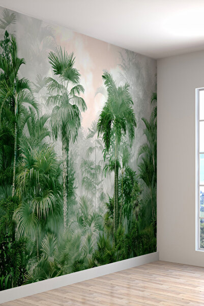 dreamwall Tropik Orman Desenli Yırtılmaz Slinebilir Tekstil Duvar Kağıdı