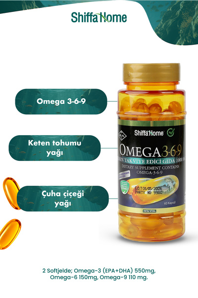 Shiffa Home Omega 3-6-9 1000mg 60 Kapsül