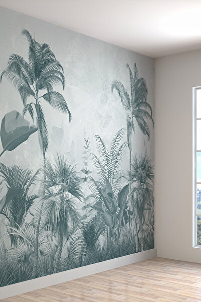 dreamwall Tropik Orman Desenli Yırtılmaz Slinebilir Tekstil Duvar Kağıdı