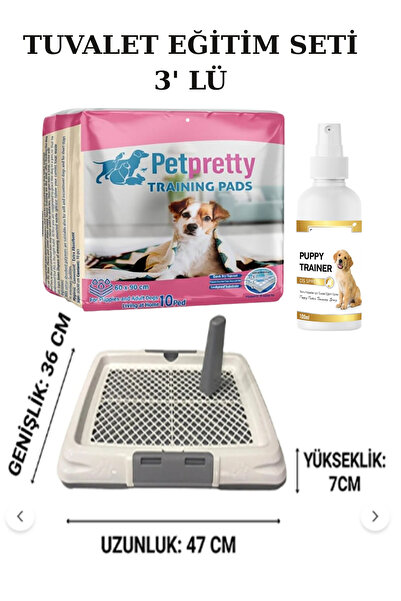 VETIXIR Yavru Köpek Tuvalet Eğitim Seti 3 lü set Puppy Mini Irk
