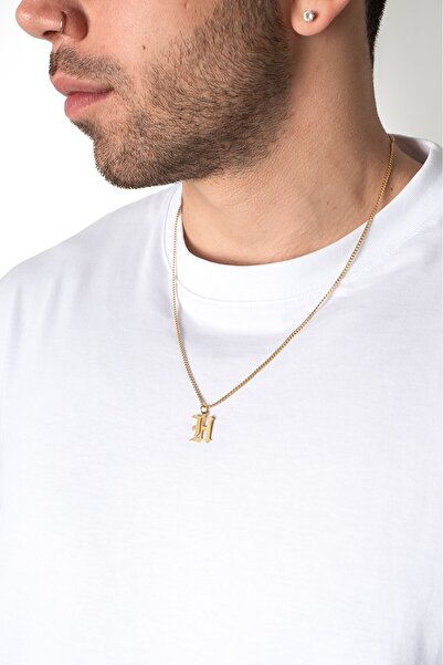 UKHWD SUPPLY قلادة على شكل حرف H على الطراز القوطي - فولاذ 316L KA1106AL