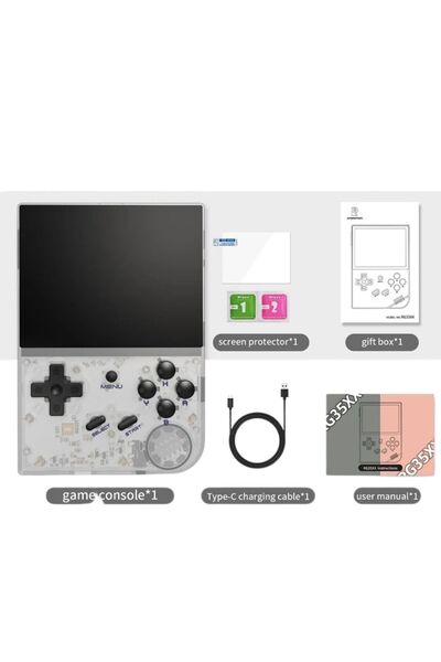 ANBERNIC Rg35xx Retro Tv Uyumlu El Oyun Konsolu Game Boy Nintendo Playstation...