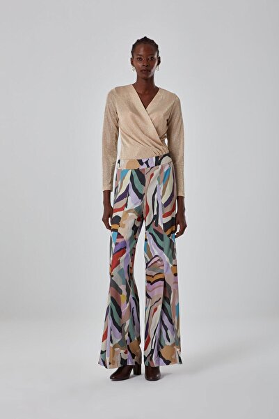 Mizalle Renkli Zebra Pantolon