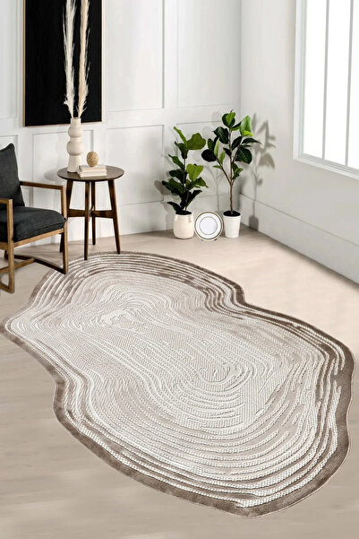 Home KARİNA ÖZEL TASARIM MODERN DESENLİ KREM YUMUŞAK DOKULU SALON MUTFAK KORİ...