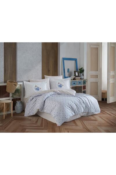 Hobby Double Poplin Duvet Cover Lisa Blue