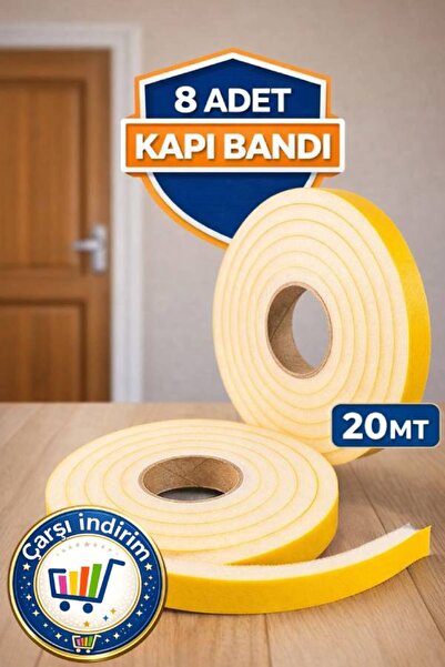nistabolje 8 bucăți x 2,5 mt (20 metri) bandă adezivă pentru uși, burete izol...