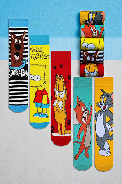 ZEYZEY MONKEY مجموعة جوارب بألوان مختلطة مع نمط شخصية في صندوق هدايا خاص