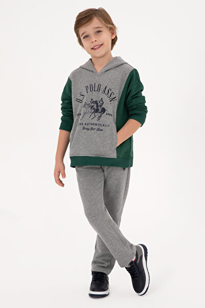 U.S. Polo Assn. Erkek Çocuk Gri Melanj Eşofman Altı 50313816-VR086