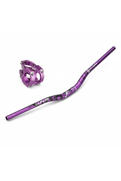 tur bike Mor LUNJE Gidon Seti Çift Renk 780mm 31,8 mm