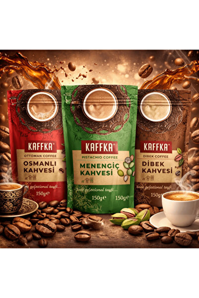 KAFFKA Fırsat Paketi ( Menengiç Kahvesi + Osmanlı Kahvesi + Dibek Kahvesi )