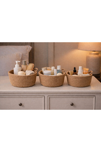 ÖRGÜM Organizator decorativ pentru coș, cu 3 compartimente