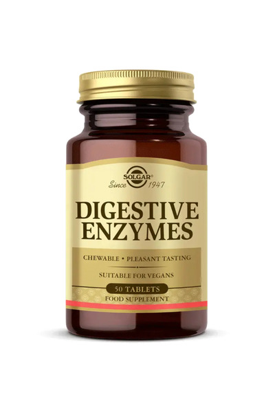 Solgar Digestive Enzymes (Sindirim Enzimleri) 50 Tablet