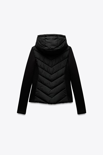Moderk ZRA Model Range Mom Kontrast Şişme Mont Ceket Kadın Astarlı