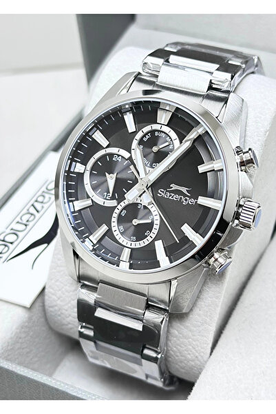 Slazenger Orjinal 2 Yıl Garantili Su Geçirmez Çelik Kordon Çelik Kasa 10 Atm ...