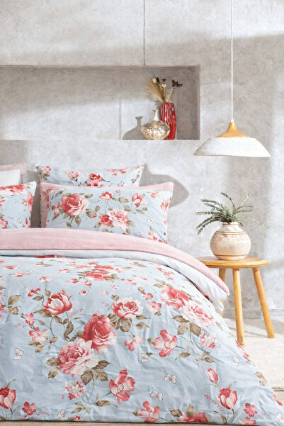 İQON طقم غطاء لحاف مع ملاءة سرير منفردة لشخص واحد AVANGARDE TURKUAZ