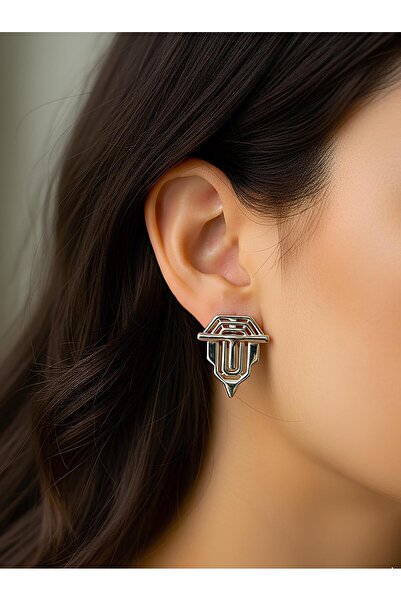 Bontexs أقراط فارس فضية اللون من الفولاذ المقاوم للصدأ