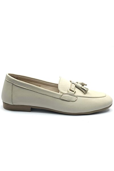 Venüs Balerini de damă din piele naturală Linder BEIGE