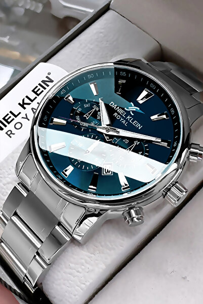 Daniel Klein Premium Erkek Kol Saati 3 Atm Su Geçirmez Gümüş Renk Çelik Kordo...
