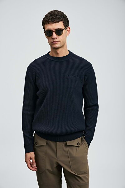 Lufian 112090172 Blend Kazak Men's Sweatshirt Dark Blue