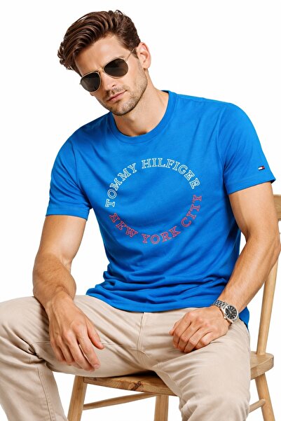 Tommy Hilfiger Slim Fit Woven 100% Cotton Printed Men's T-Shirt