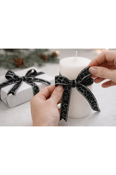 kadifecim Silver Glitter Velvet Ribbon 1cm 5m, Candy, Decoration, Packaging, ...