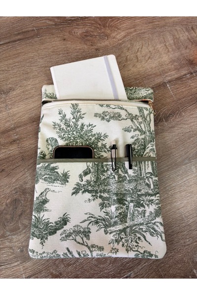 runa Kitap&tablet kılıfı duck ketenden 25-30 cm ölçülerinde fermuarlı