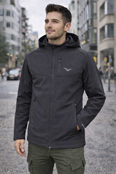rota 360 Men's Softshell Jacket Waterproof Detachable Hooded with Fleece Inside