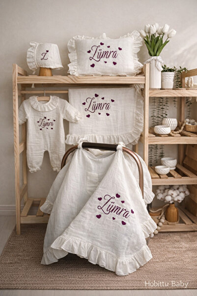 hobittubaby Erkek Kız müslin bebek hastane çıkış seti