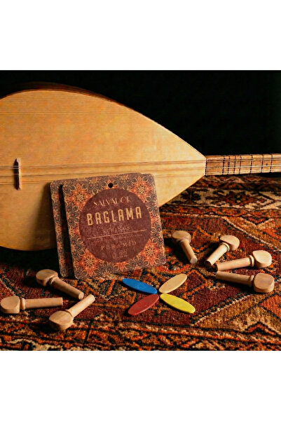 SALVADOR 2 Takım Premium 0.22 Bağlama Teli Mızrap Tezene Seti Burgu Kulağı Ta...